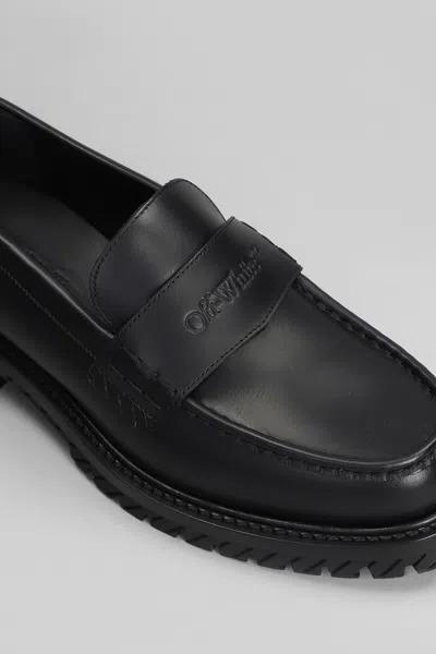 Shop Off-white Military Loafer Loafers In Black Leather