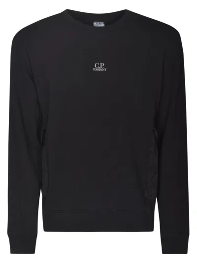 Shop C.p. Company Logo Sweatshirt In Black