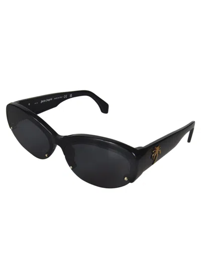Shop Palm Angels Palmdale Sunglasses In Black/dark Grey