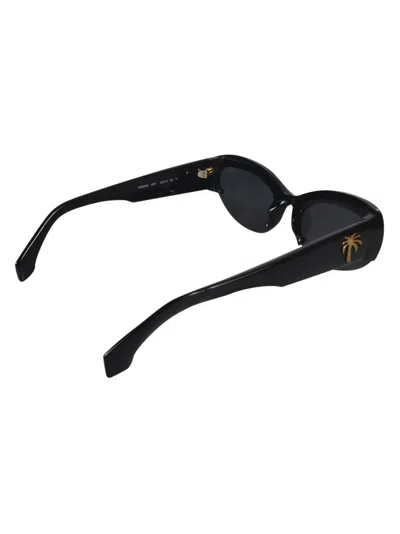 Shop Palm Angels Palmdale Sunglasses In Black/dark Grey