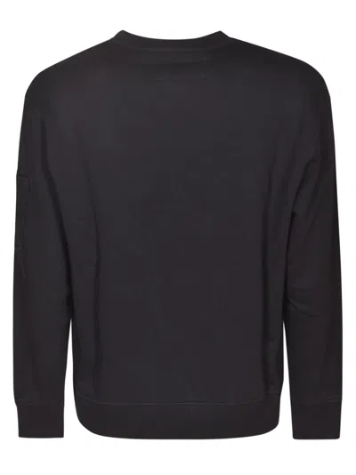 Shop C.p. Company Round Neck Sweatshirt In Total Eclipse