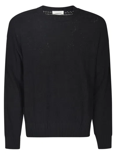 Shop Atomo Factory Knitted Sweatshirt In Black
