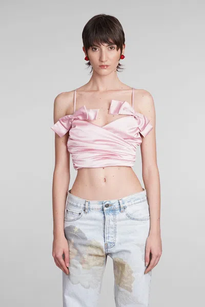 Shop Fiorucci Topwear In Rose-pink Polyester