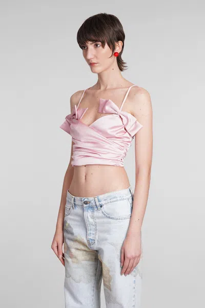 Shop Fiorucci Topwear In Rose-pink Polyester