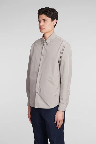 Shop Aspesi Camicia Cassel Shirt In Grey Polyester