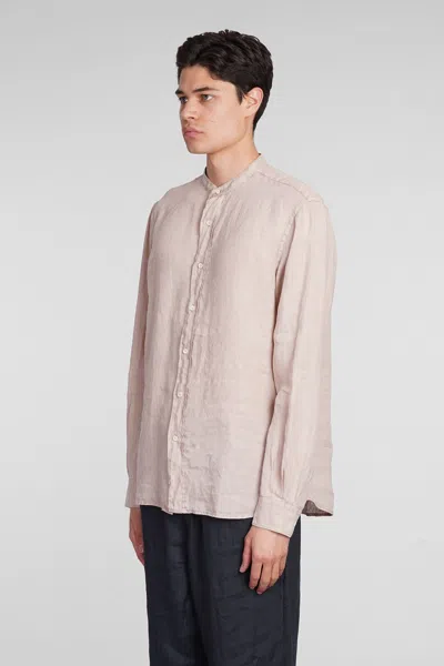 Shop Aspesi Camicia Bruce Shirt In Rose-pink Linen