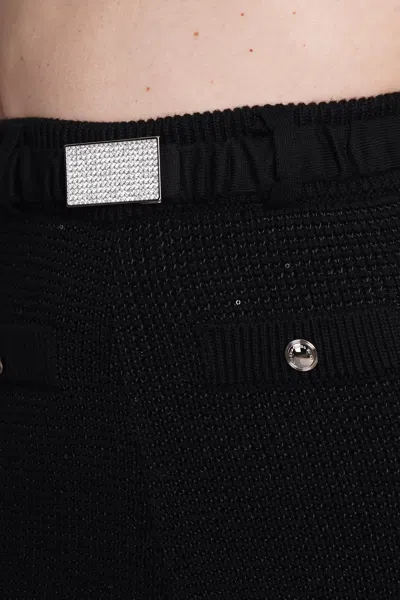 Shop Alessandra Rich Shorts In Black Cotton