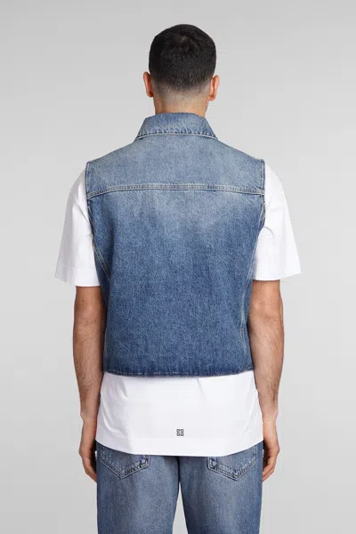 Shop Givenchy Vest In Blue Cotton