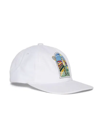 Shop Casablanca White Baseball Hat With Front Embroidery