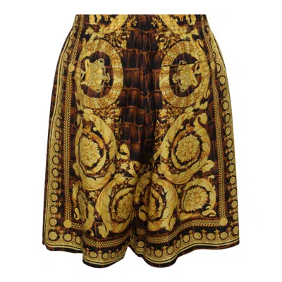 Shop Versace Shorts In Barocco