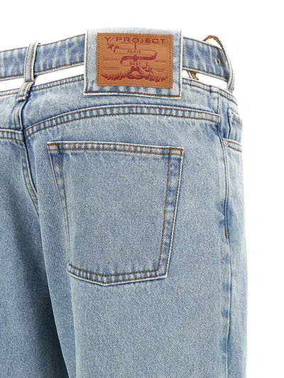 Shop Y/project 'evergreen Y Belt' Jeans In Blue