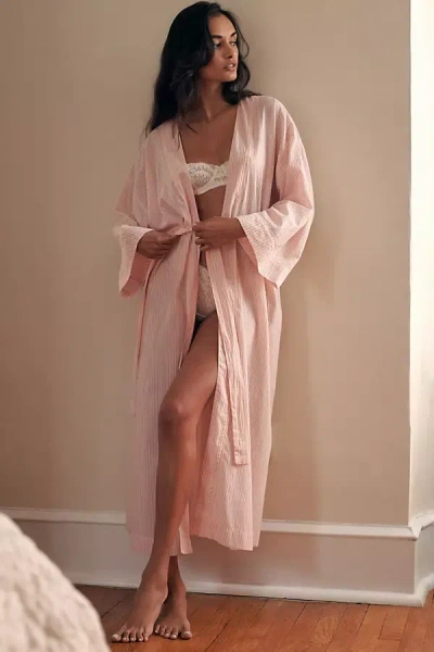 Shop The Great The Woven Sleep Robe In Pink