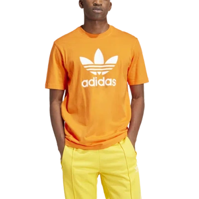 Shop Adidas Originals Mens  Trefoil T-shirt In Orange