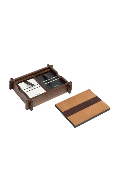 Shop Giobagnara Structura Playing Card Holder In Brown