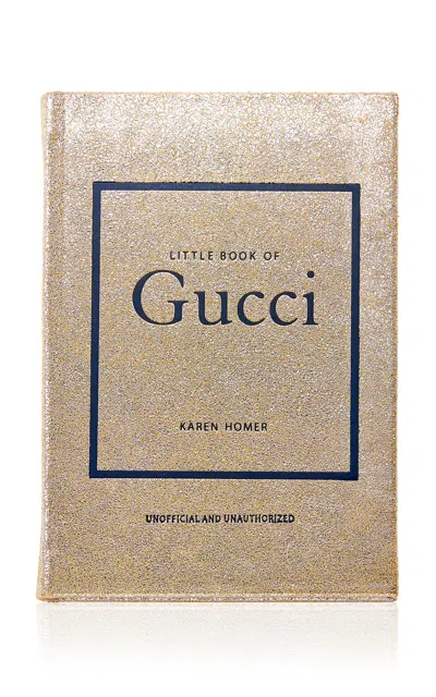 Shop Graphic Image Little Book Of Gucci Leather Hardcover Book In Gold