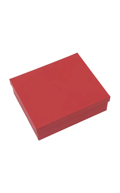 Shop Mh Studios Personalized Angra Leather Box In Red