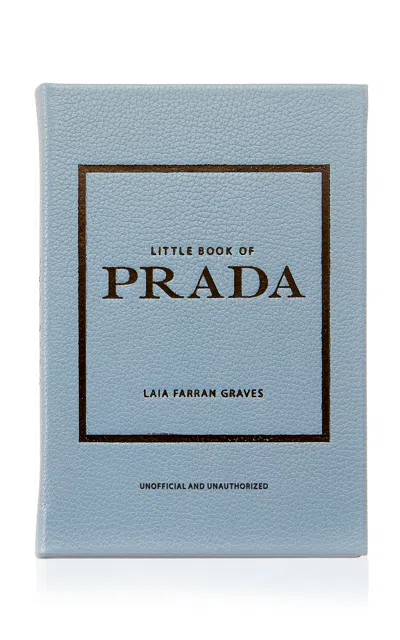 Shop Graphic Image Little Book Of Prada Leather Hardcover Book In Blue