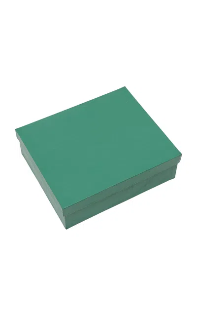 Shop Mh Studios Personalized Angra Leather Box In Green