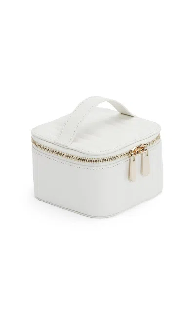 Shop Wolf Maria Leather Jewelry Cube In White