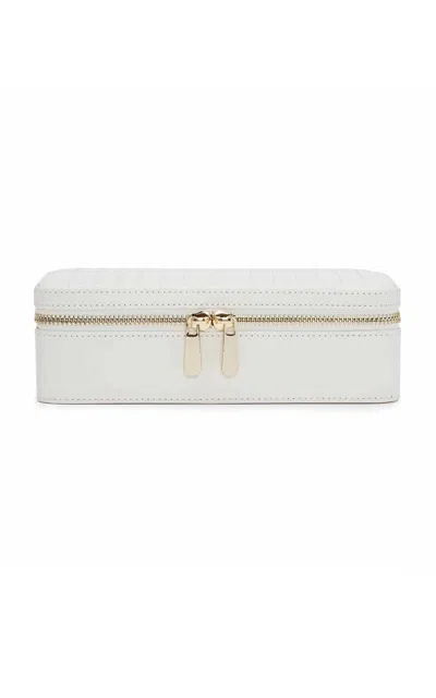 Shop Wolf Maria Medium Leather Jewelry Case In White