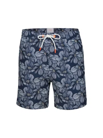 Shop Swims Men's Tropicale Floral Swim Shorts In Navy