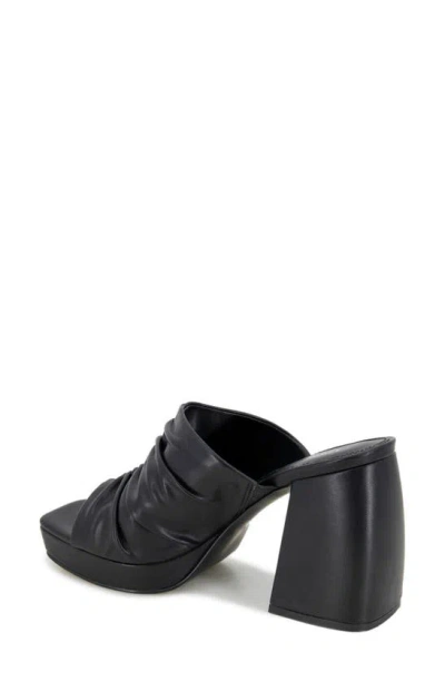 Shop Kenneth Cole Anika Platform Sandal In Black Pu