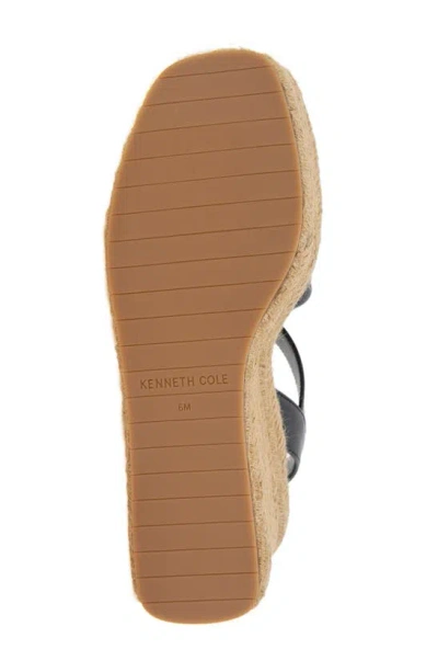 Shop Kenneth Cole Shelby Espadrille Wedge Sandal In Black Micro Suede