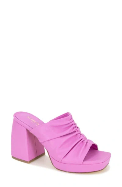 Shop Kenneth Cole Anika Platform Sandal In Pink Pu