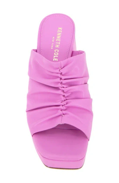 Kenneth Cole Women's Anika Square Toe Ruched High Heel Sandals In Pink Pu