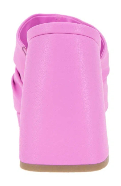 Kenneth Cole Women's Anika Square Toe Ruched High Heel Sandals In Pink Pu