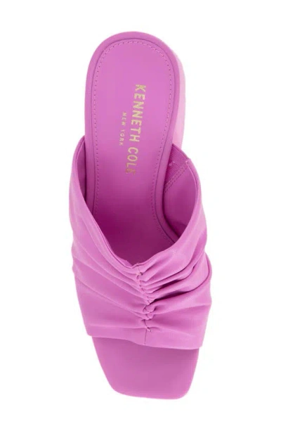 Kenneth Cole Women's Anika Square Toe Ruched High Heel Sandals In Pink Pu