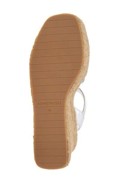 Kenneth Cole Shelby Espadrille Wedge Sandal In Metallic Multi Pu
