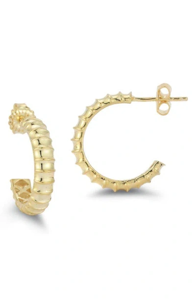 Shop Chloe & Madison Textured Hoop Earrings In Gold
