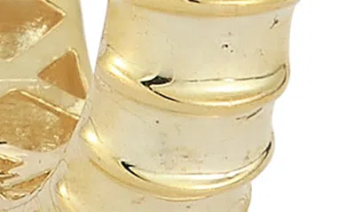 Shop Chloe & Madison Textured Hoop Earrings In Gold