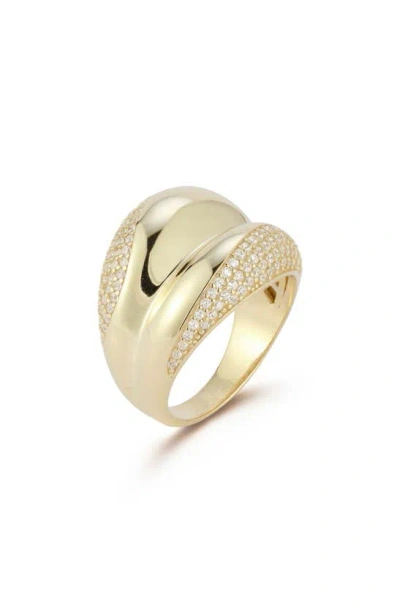 Shop Chloe & Madison Cz Dome Statement Ring In Gold