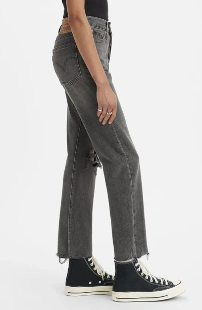 Shop Levi's® Distressed Wedgie Straight Leg Jeans In Tech Tricks