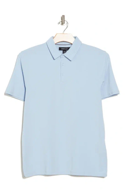 Shop Kenneth Cole Stretch Cotton Polo In Blue