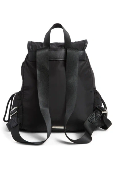 Shop Madden Girl Nylon Flap Backpack In Black