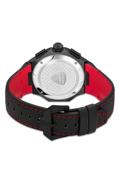 Shop Ducati Corse Motore Chronograph Silicone Strap Watch, 49mm In Black