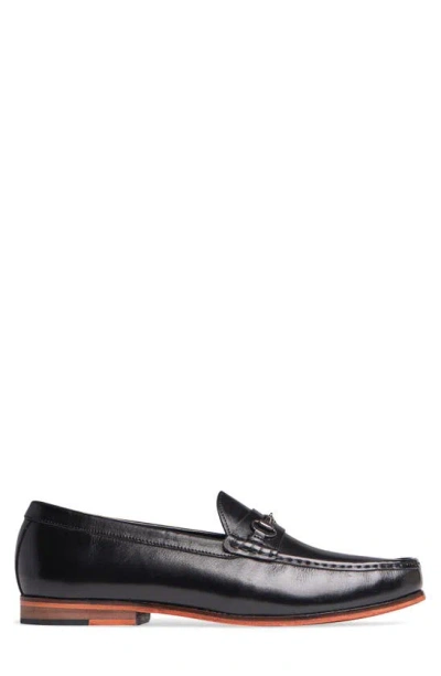 Anthony Veer Filmore Bit Loafer Mens Leather Slip On Loafers In Black