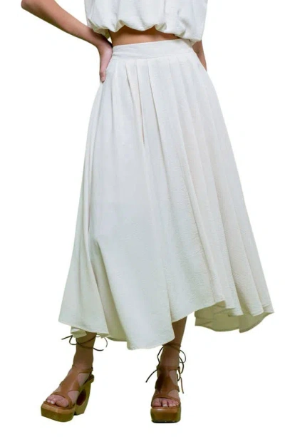 Shop Blu Pepper Pleated Maxi Skirt In Cream