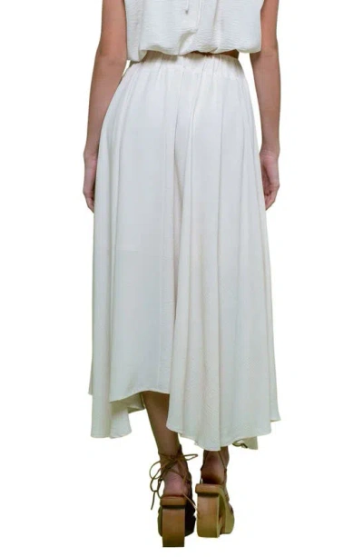 Blu Pepper Pleated Maxi Skirt In Cream