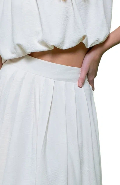 Shop Blu Pepper Pleated Maxi Skirt In Cream