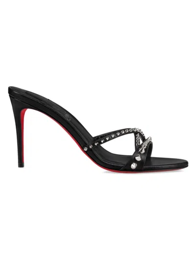 Shop Christian Louboutin Women's Tatoosh Spikes Sandals In Black
