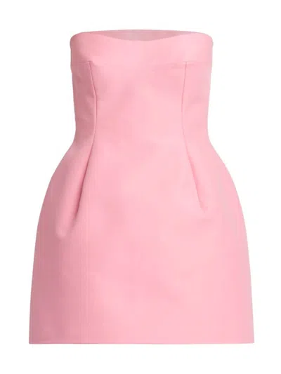 Shop Marni Women's Strapless Cotton Minidress In Pink