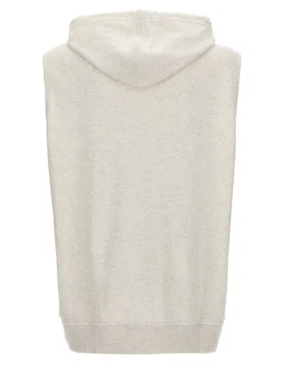 Shop Brunello Cucinelli Hooded Vest In White
