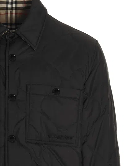 Shop Burberry Reversible Quilted Overshirt In Multicolor