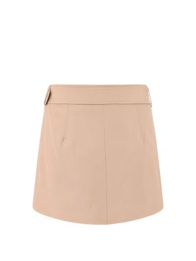 Shop Burberry Skirt In Beige