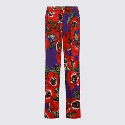Shop Dolce & Gabbana Trousers In Anemoni Fdo Viola