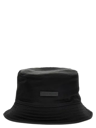 Shop Fear Of God Logo Patch Bucket Hat In Black